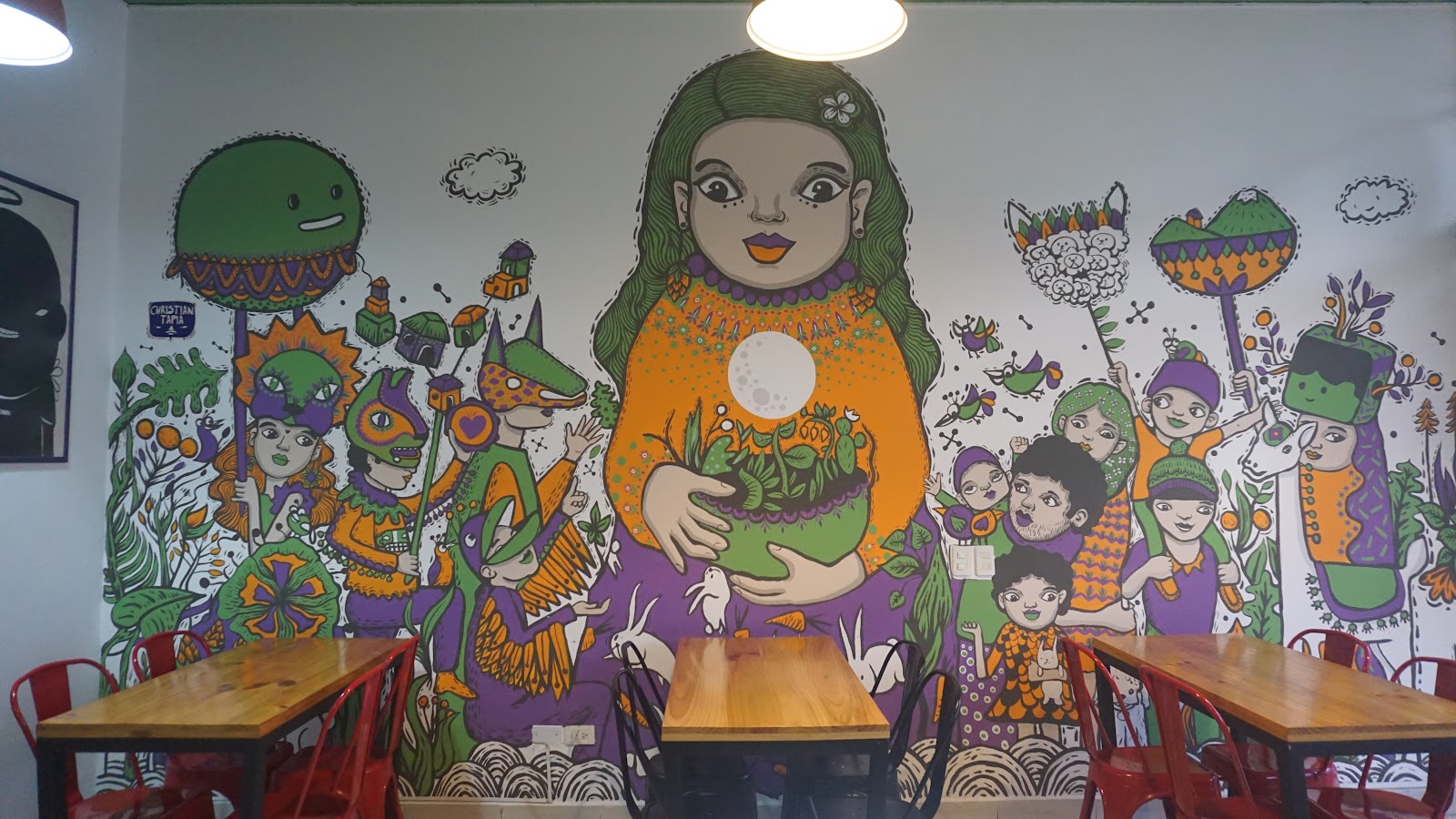 Interior luminoso y acogedor de Vegano de Altura en Quito